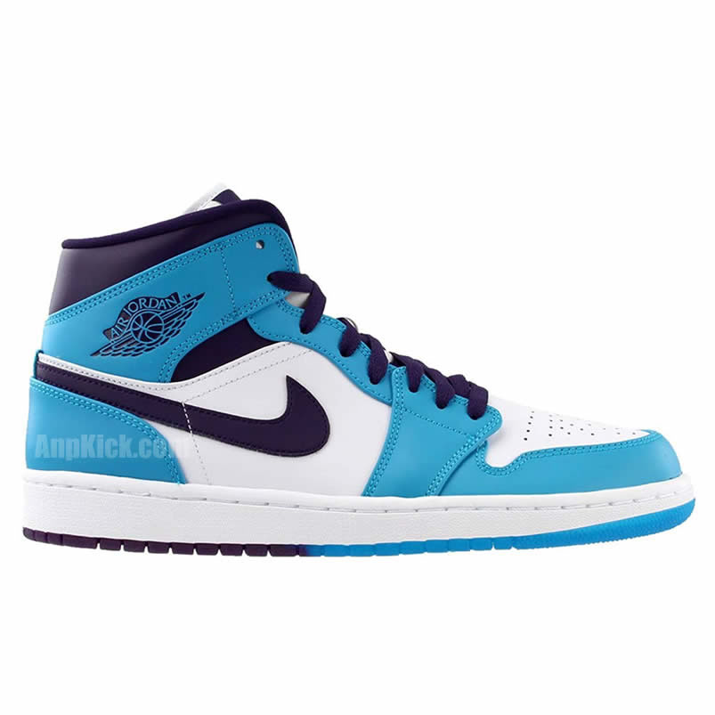 Air Jordan 1 Mid Hornets Blue Lagoon Grand Purple 554724 415 (2) - newkick.app