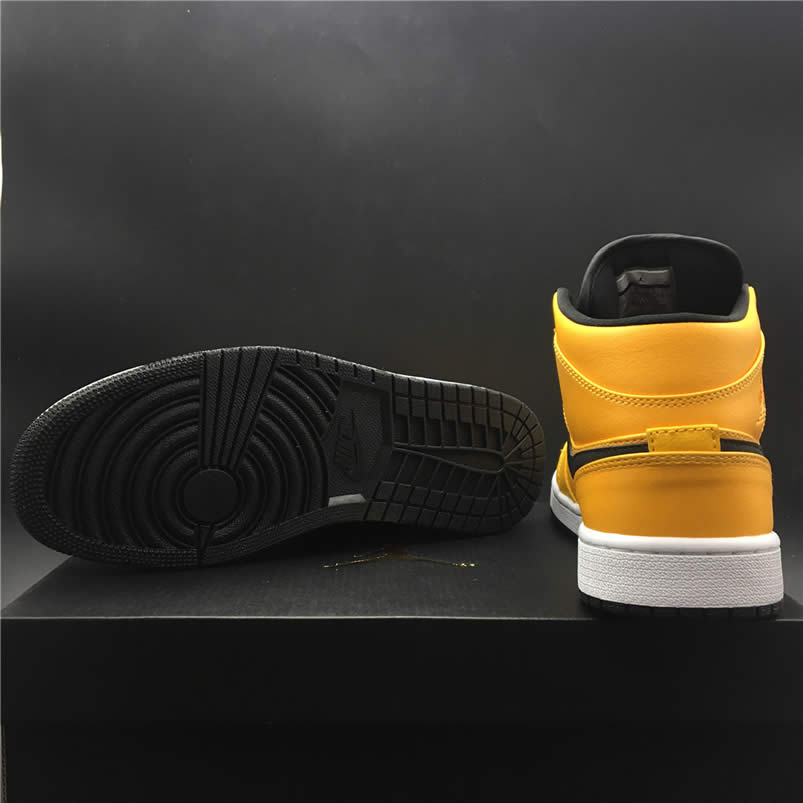 Air Jordan 1 Mid Shoes Taxi Yellow University Gold Aj1 554724 700 (10) - newkick.app