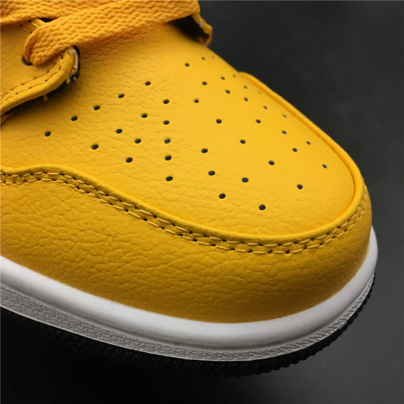 Air Jordan 1 Mid Shoes Taxi Yellow University Gold Aj1 554724 700 (15) - newkick.app