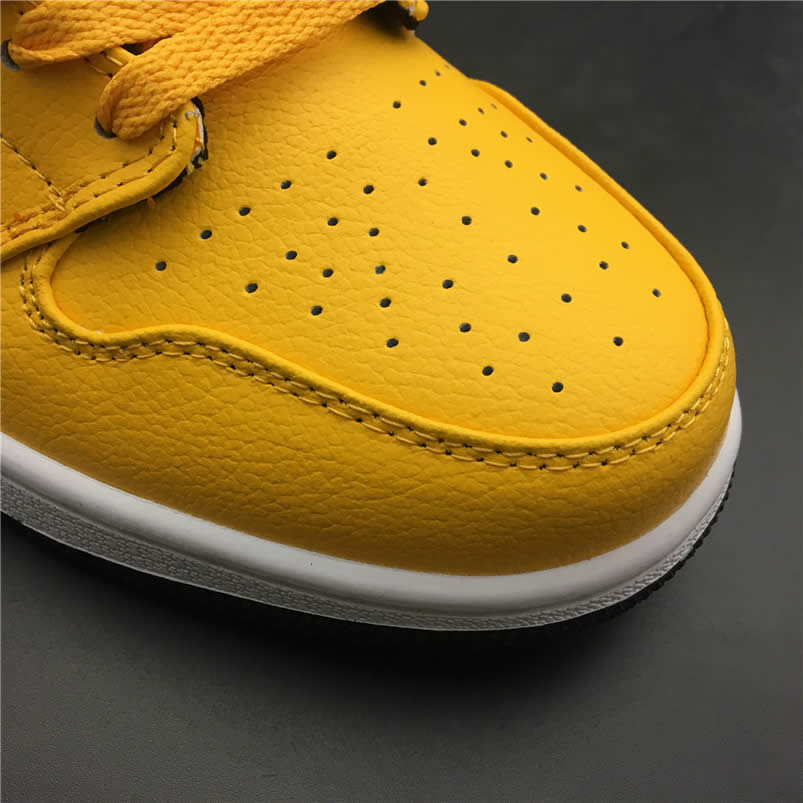 Air Jordan 1 Mid Shoes Taxi Yellow University Gold Aj1 554724 700 (4) - newkick.app