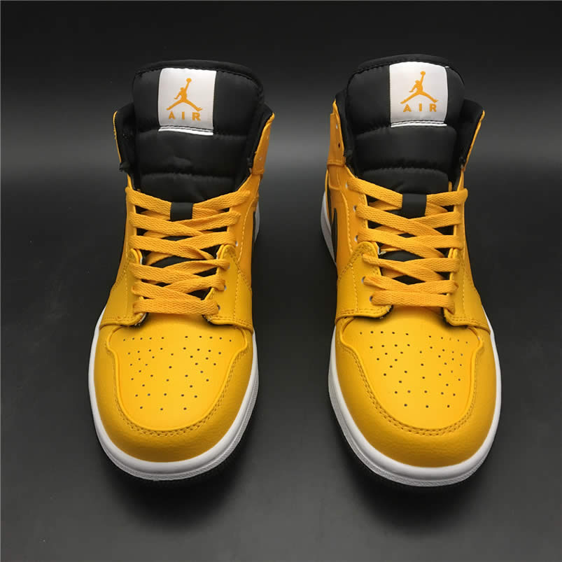 Air Jordan 1 Mid Shoes Taxi Yellow University Gold Aj1 554724 700 (5) - newkick.app