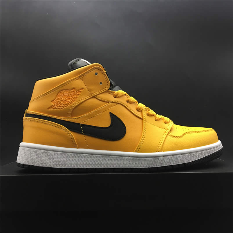 Air Jordan 1 Mid Shoes Taxi Yellow University Gold Aj1 554724 700 (9) - newkick.app