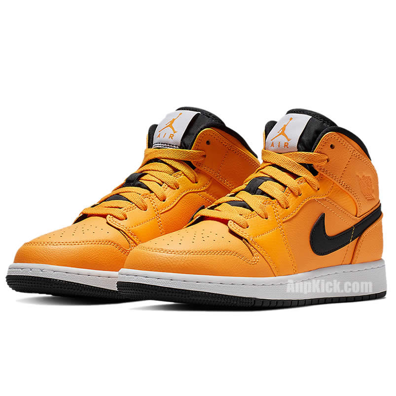 Air Jordan 1 Mid Taxi Yellow University Gold Aj1 554724 700 (3) - newkick.app