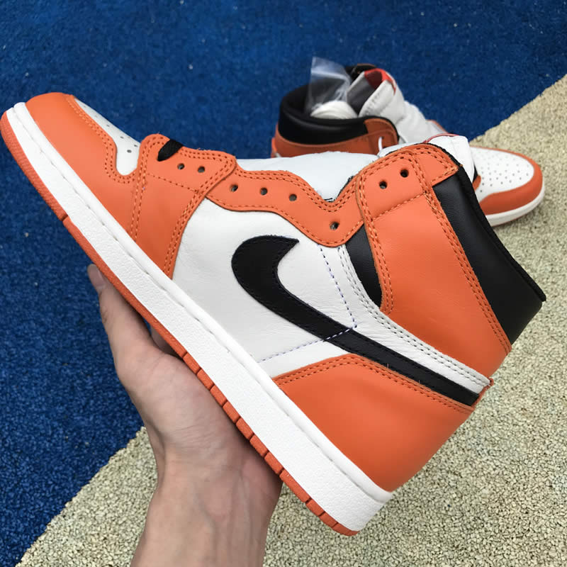 air jordan 1 orange retro high og shattered backboard away detail images