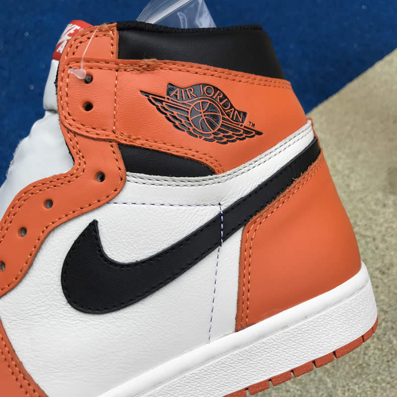 air jordan 1 orange retro high og shattered backboard away detail images