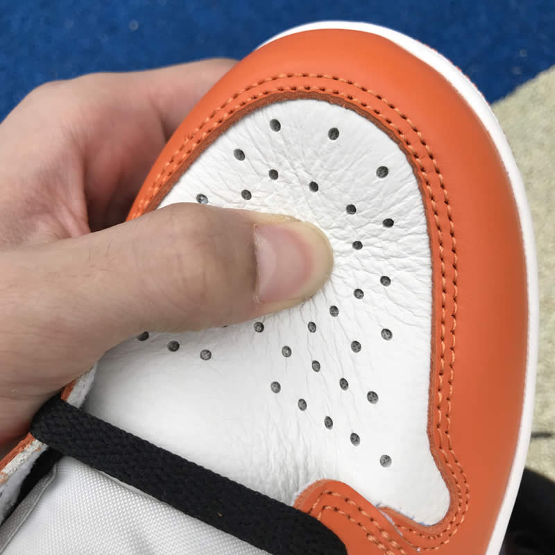 air jordan 1 orange retro high og shattered backboard away detail images