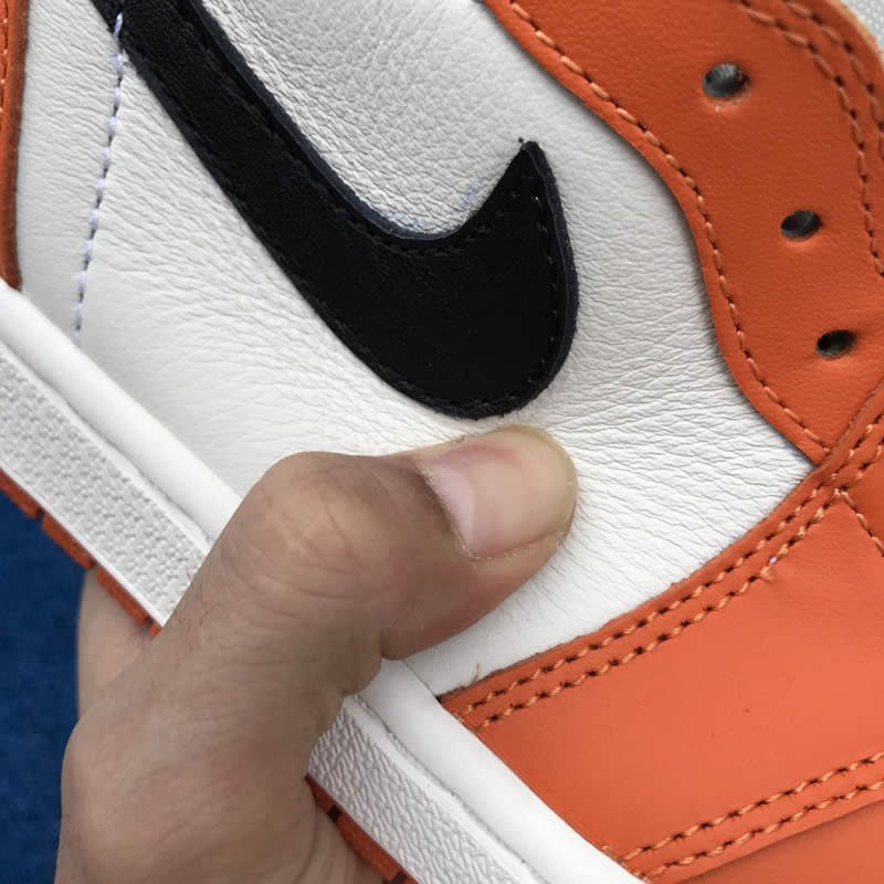 air jordan 1 orange retro high og shattered backboard away detail images