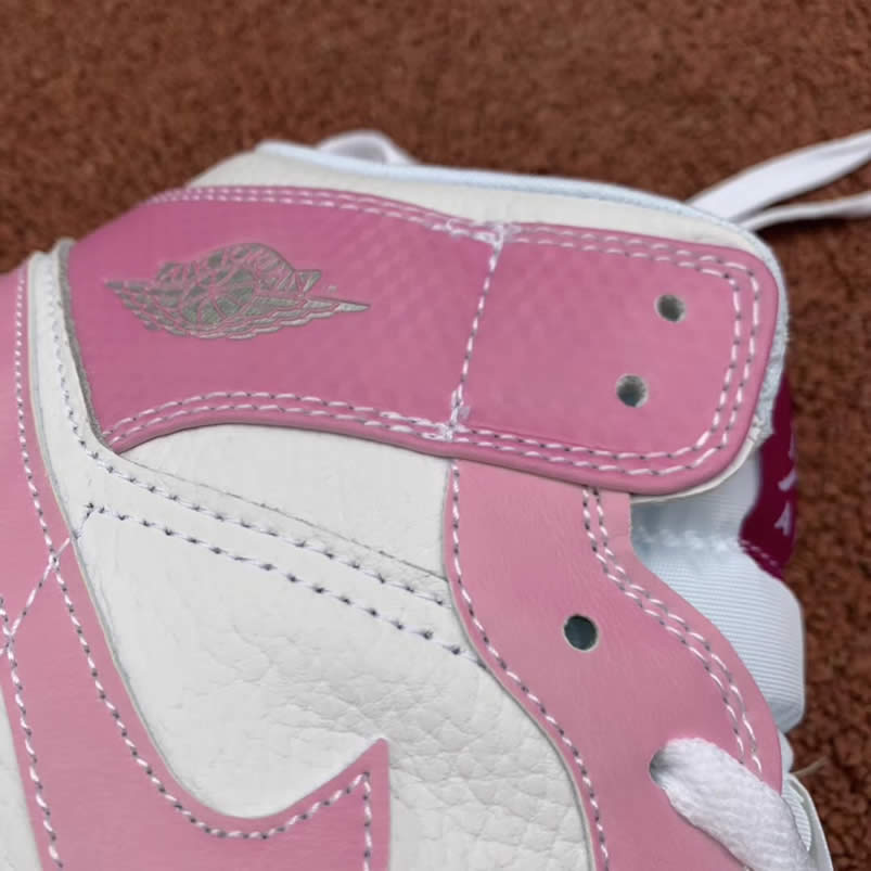 Air Jordan 1 Retro Custom Mid Gs Womens Pink Light Bone Chameleon 555112 Id (8) - newkick.app