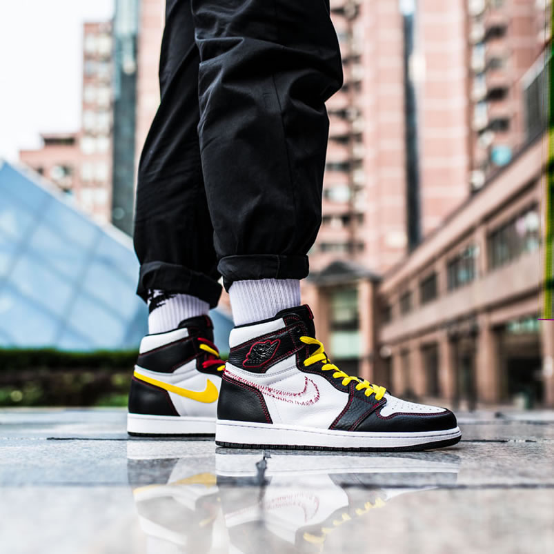 Air Jordan 1 Retro High Og Defiant Tour Dynamic Yellow On Feet Cd6579 071 (4) - newkick.app