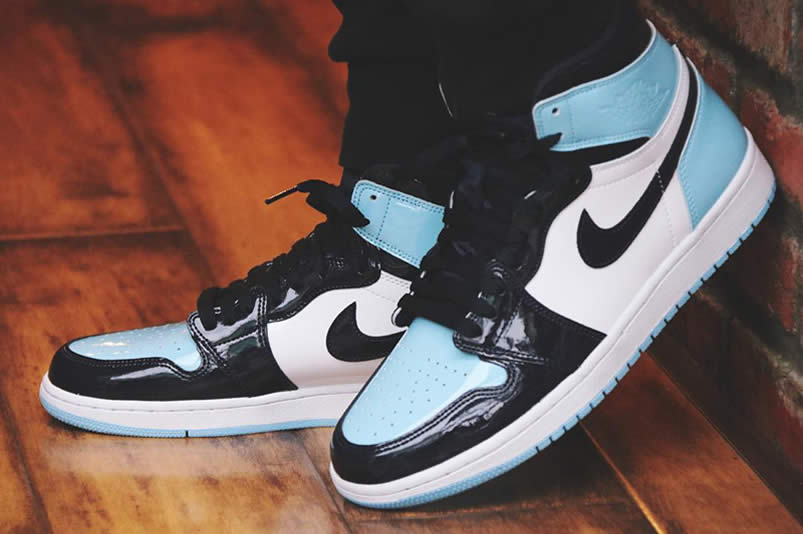 Air Jordan 1 Retro High OG 'UNC Patent Leather' 2019 On Feet CD0461-401