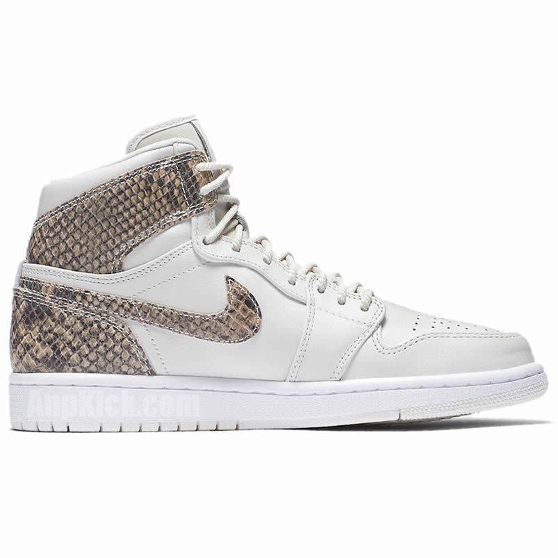 Air Jordan 1 Retro High 'Snakeskin' White Shoes AH7389-004