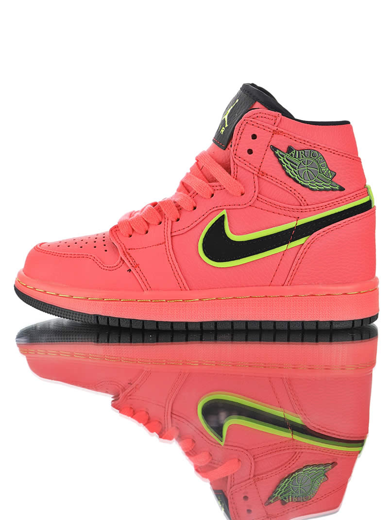 Air Jordan 1 Retro Premium Hot Punch Pink Pics Womens Aq9131 600 (1) - newkick.app