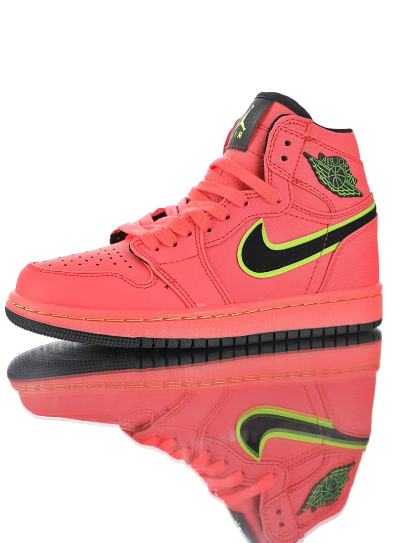 Air Jordan 1 Retro Premium Hot Punch Pink Pics Womens Aq9131 600 (2) - newkick.app