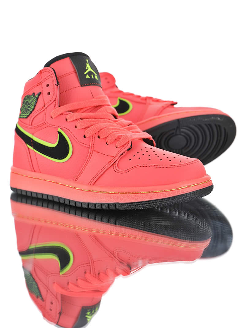 Air Jordan 1 Retro Premium Hot Punch Pink Pics Womens Aq9131 600 (5) - newkick.app