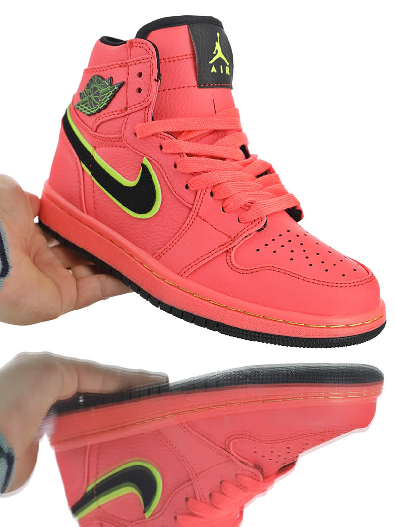 Air Jordan 1 Retro Premium Hot Punch Pink Pics Womens Aq9131 600 (7) - newkick.app