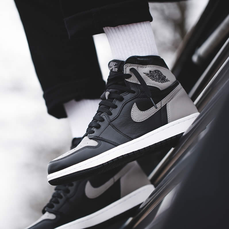 Air Jordan 1 'Shadow' Grey 2018 On Feet Mens GS Outfit Shoes On Feet