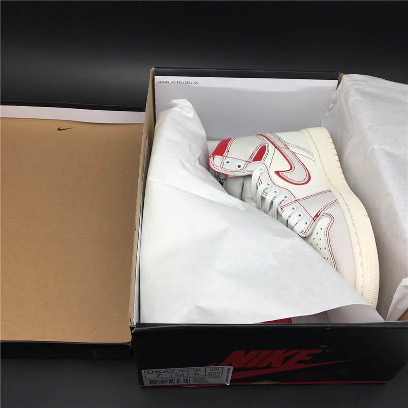 Air Jordan Retro 1 Retro High Og Sail Black Phantom Shoes University Red 555088 160 (16) - newkick.app