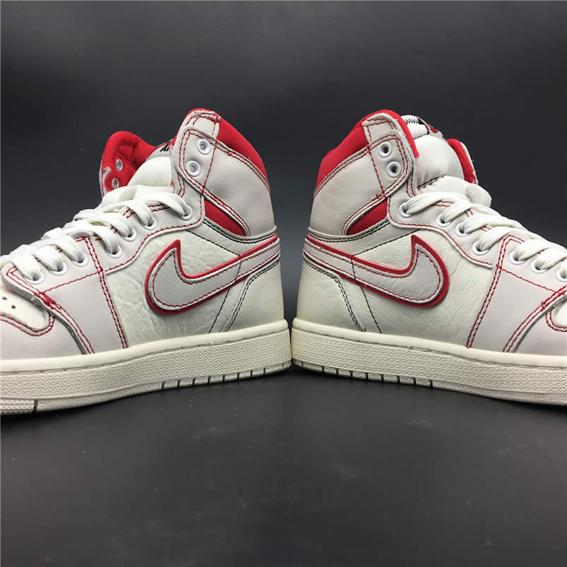 Air Jordan Retro 1 Retro High Og Sail Black Phantom Shoes University Red 555088 160 (4) - newkick.app