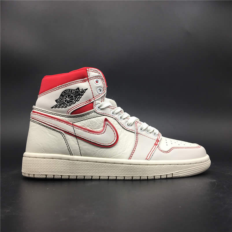 Air Jordan Retro 1 Retro High Og Sail Black Phantom Shoes University Red 555088 160 (9) - newkick.app