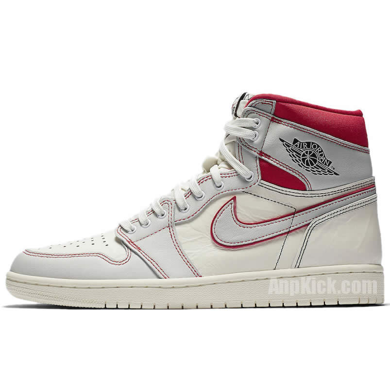 Air Jordan Retro 1 Retro High Og Sail Black Phantom University Red 555088 160 (1) - newkick.app