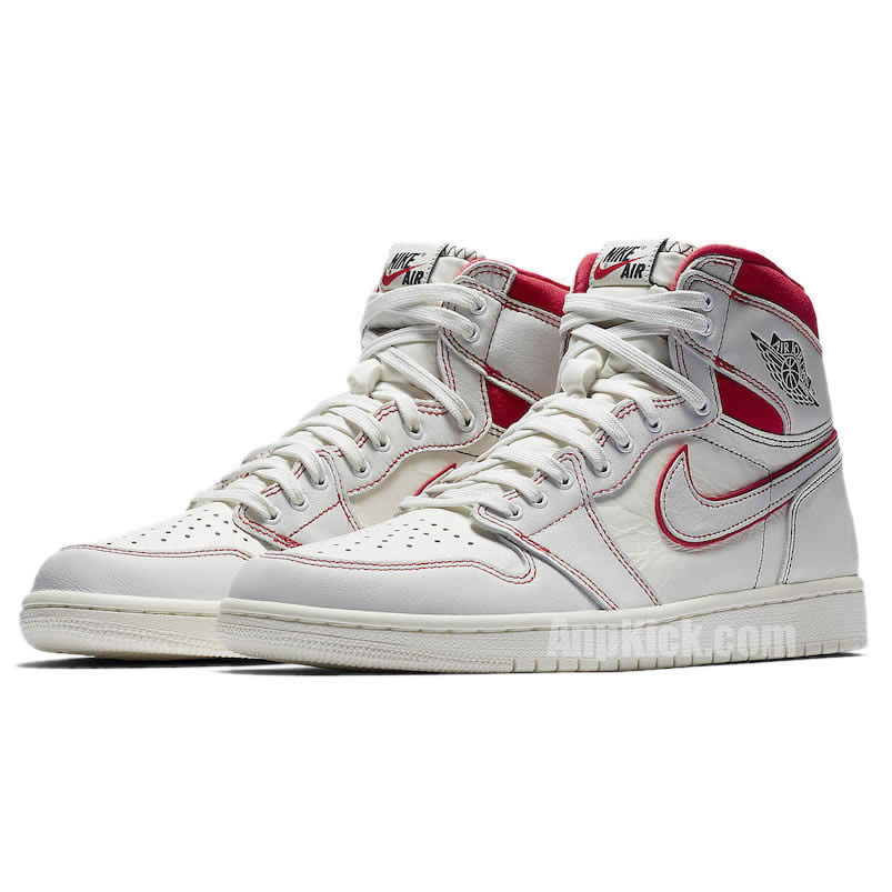 Air Jordan Retro 1 Retro High Og Sail Black Phantom University Red 555088 160 (3) - newkick.app