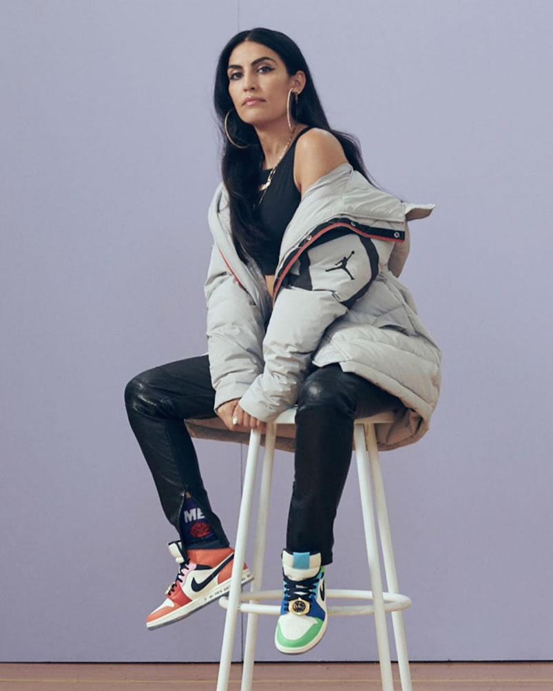 Melody Ehsani Air Jordan 1 Mid Wmns Fearless On Feet Outfit Release Date Cq7629 100 (9) - newkick.app