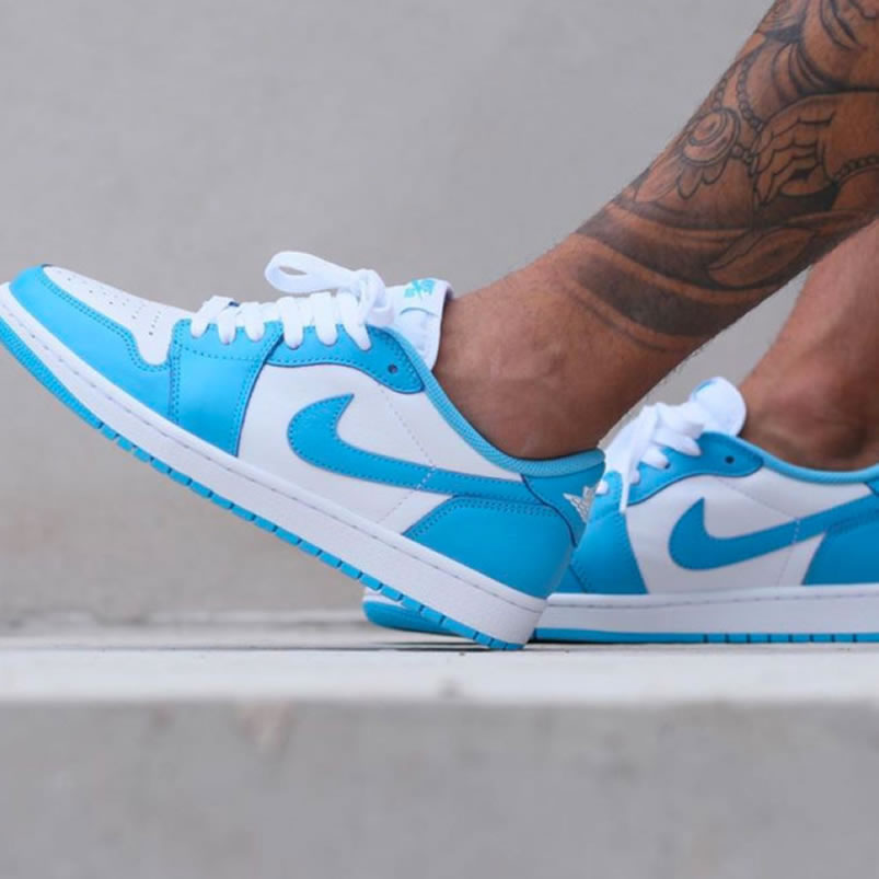 Nike Sb Air Jordan 1 Low Unc Blue On Feet (2) - newkick.app