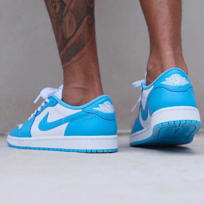 Nike Sb Air Jordan 1 Low Unc Blue On Feet (3) - newkick.app