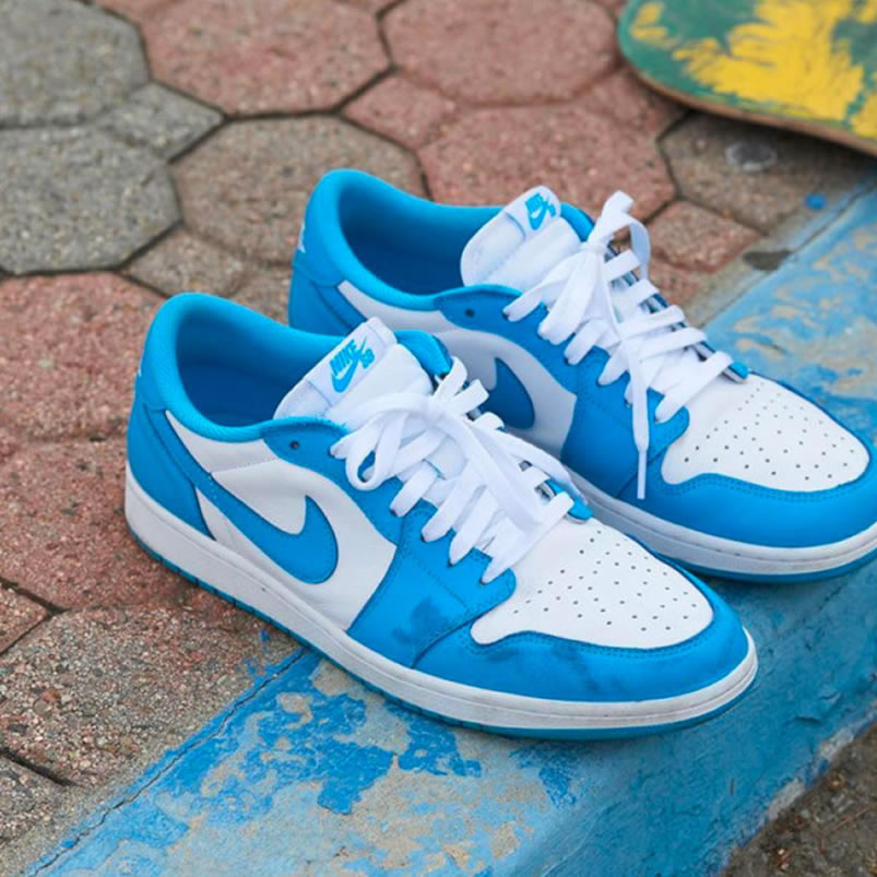 Nike Sb Air Jordan 1 Low Unc Blue White For Sale Cj7891 401 (6) - newkick.app