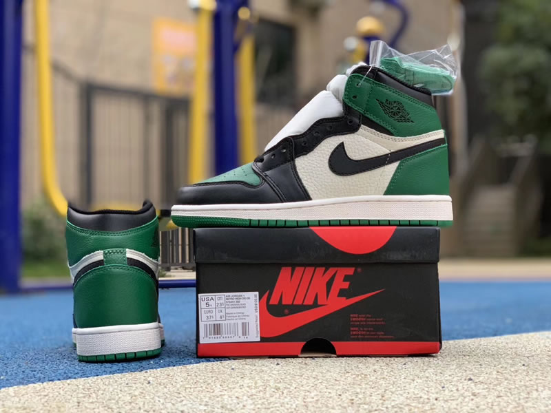 pine green new air jordan 1 high og gs 575441-302 shoes pics