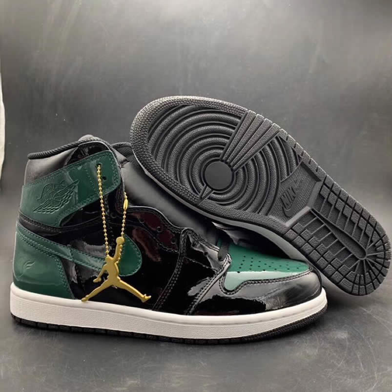 Solefly Miami Art Basel x Air jordan 1 Green Patent Leather 'Friends & Family' AV3905-038 Pics