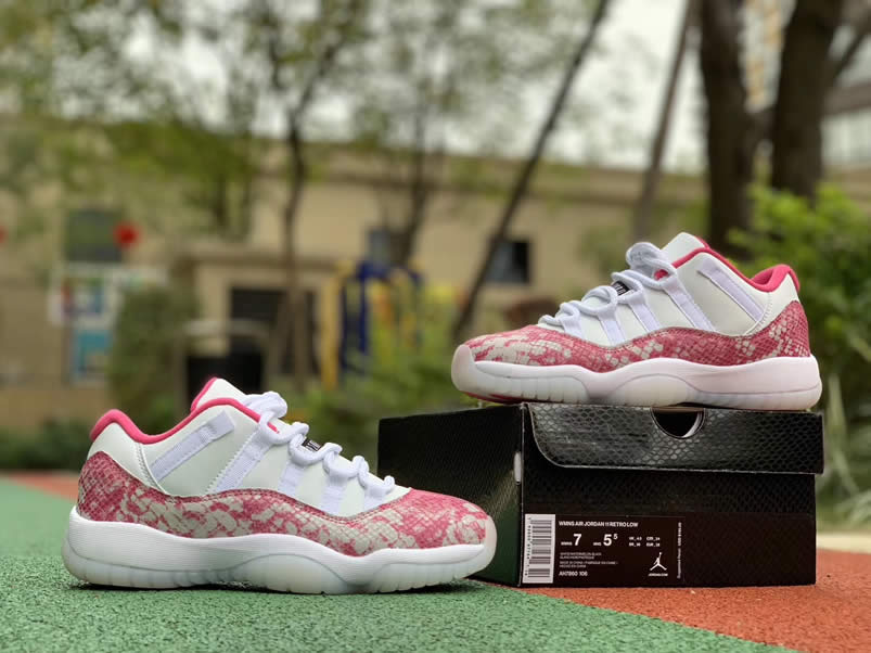 Air Jordan 11 Low Womens Wmns Snakeskin 2019 Pink Shoes Ah7860 106 (3) - newkick.app