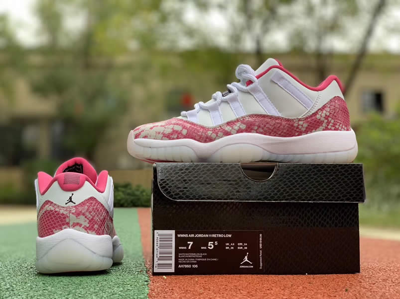 Air Jordan 11 Low Womens Wmns Snakeskin 2019 Pink Shoes Ah7860 106 (4) - newkick.app