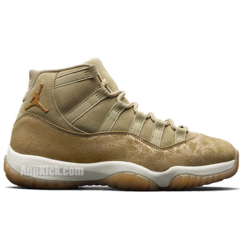 air jordan 11 netural olive lux green womens gs aj11 ar0715-200 offical pics