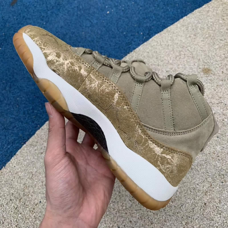 air jordan 11 netural olive lux green womens gs aj11 ar0715-200 pics