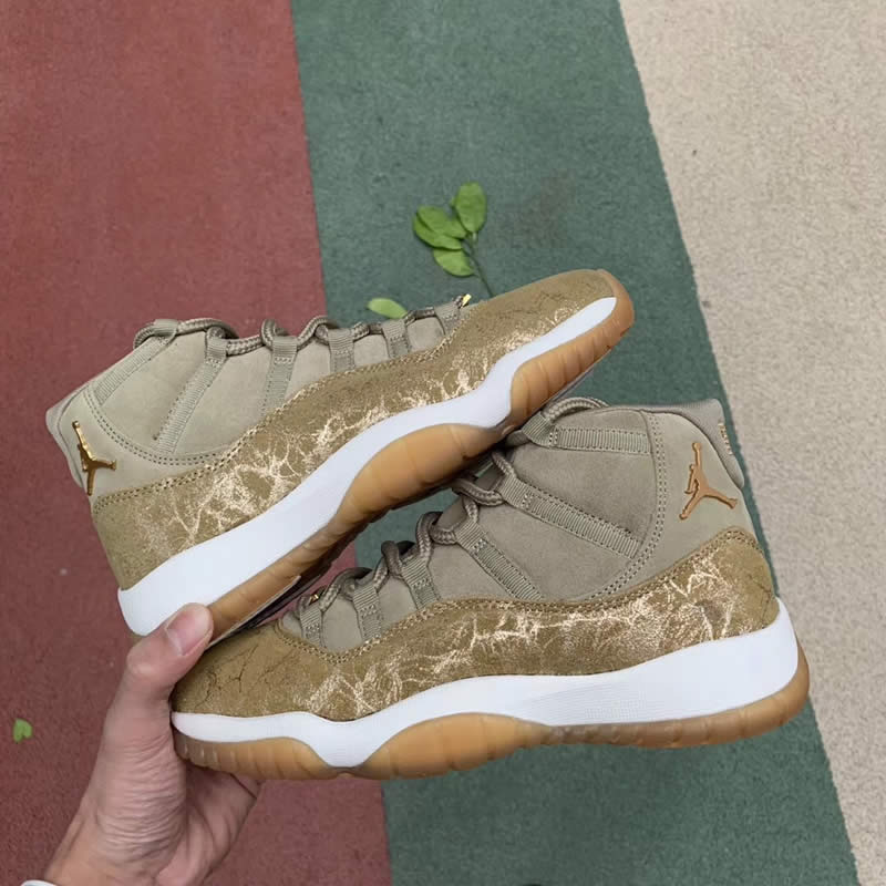 air jordan 11 netural olive lux green womens gs aj11 ar0715-200 pics