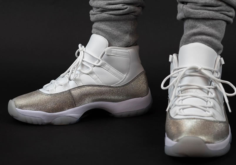 Air Jordan 11 Retro Wmns Metallic Silver Vast Grey On Feet Ar0715 100 (3) - newkick.app