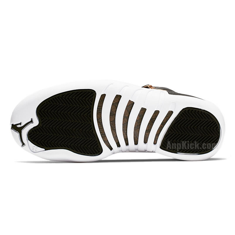 Air Jordan 12 Wmns Snakeskin Midnight Black White Gold Ao6068 007 (6) - newkick.app