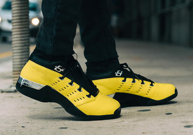 SoleFly x Air Jordan 17 Low 'Lightning' Shoes On Feet