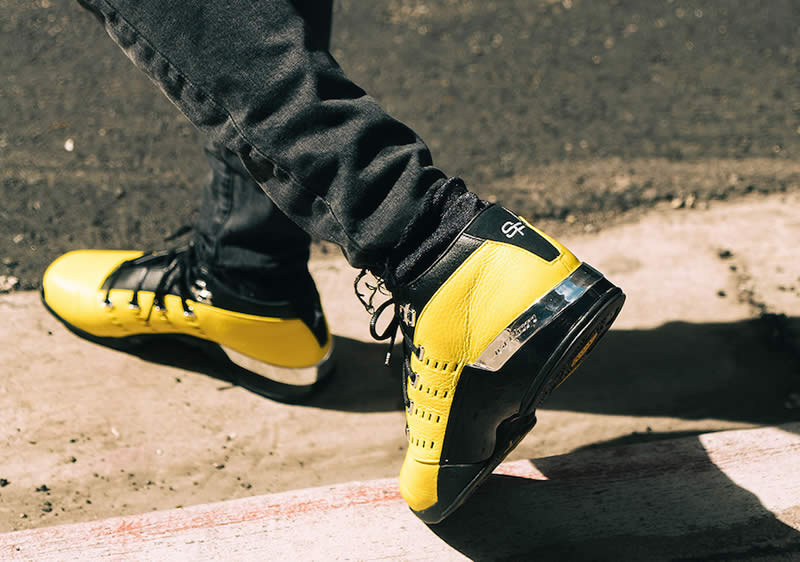 SoleFly x Air Jordan 17 Low 'Lightning' Shoes On Feet