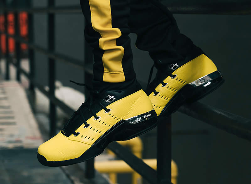 SoleFly x Air Jordan 17 Low 'Lightning' Shoes On Feet