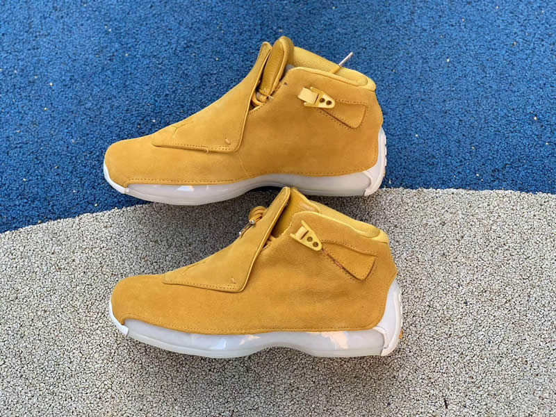 air jordan 18 toro yellow ochre suede aa2494-701 release date 2018 pics