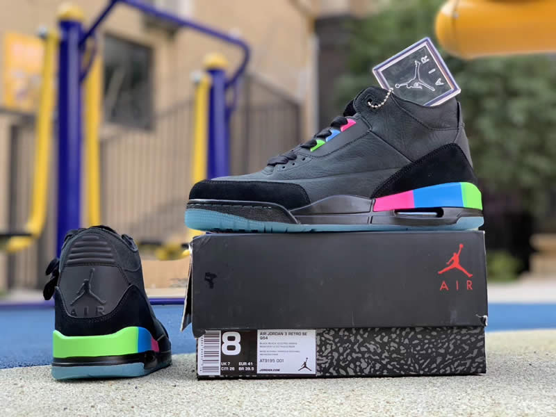 air jordan 3 quai 54 gs mens for sale on feet release at9195-001 pics