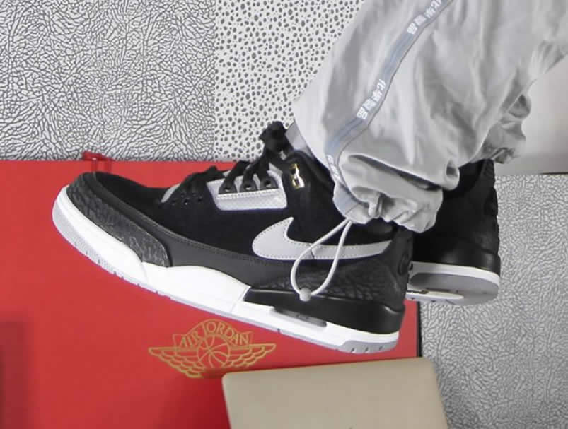 Air Jordan 3 Tinker 2019 Black Cement On Feet Ck4348 007 (1) - newkick.app