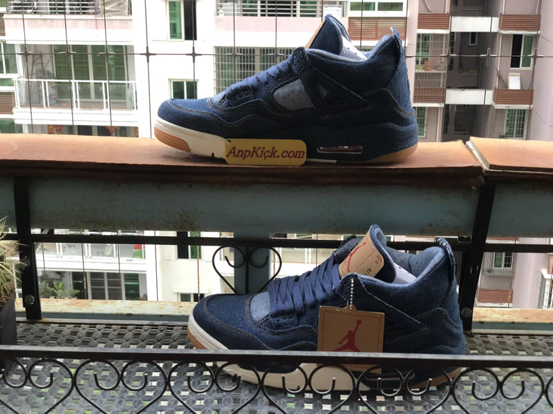 Levi's x Air Jordan 4 'Blue Denim' For Sale New Release Image