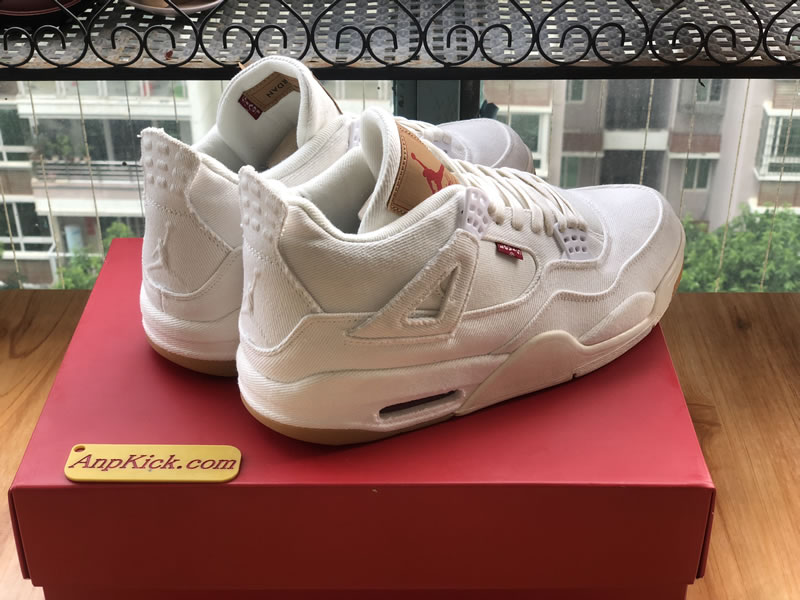 Levi's x Air Jordan 4 Retro 'White Denim' For Sale Right Side Images