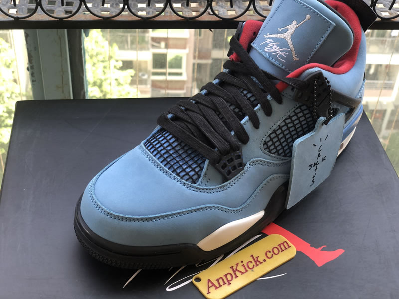 Travis Scott Cactus Jack x Air Jordan 4 'Houston Oilers' University Blue For Sale Side Ahead Image