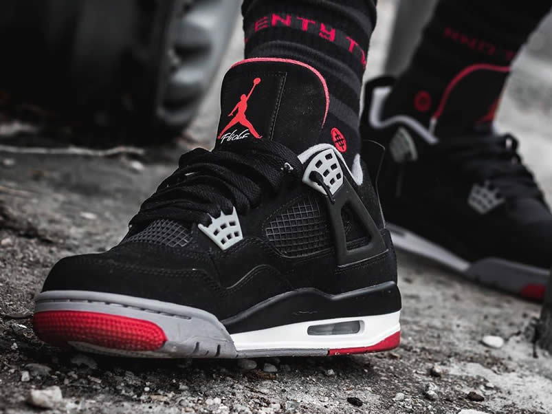 Air Jordan Retro 4 'Bred' 2019 On Feet 308497-060