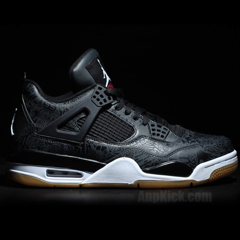 Air Jordan Retro 4 SE Laser 30th Anniversary 'Black Gum' Aj4 Shoes CI1184-001