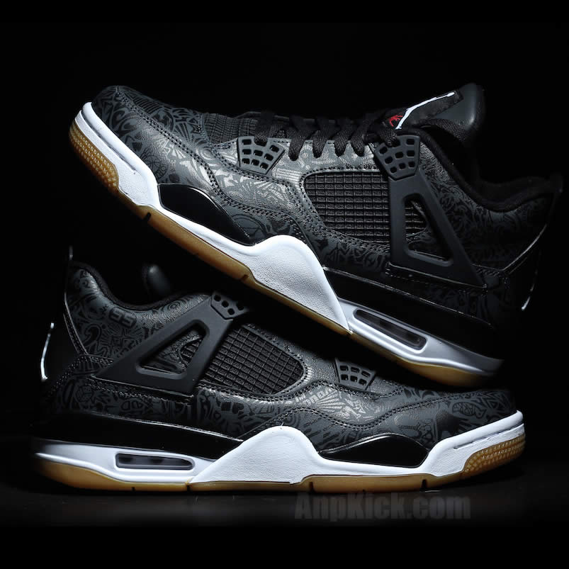 Air Jordan Retro 4 SE Laser 30th Anniversary 'Black Gum' Aj4 Shoes CI1184-001